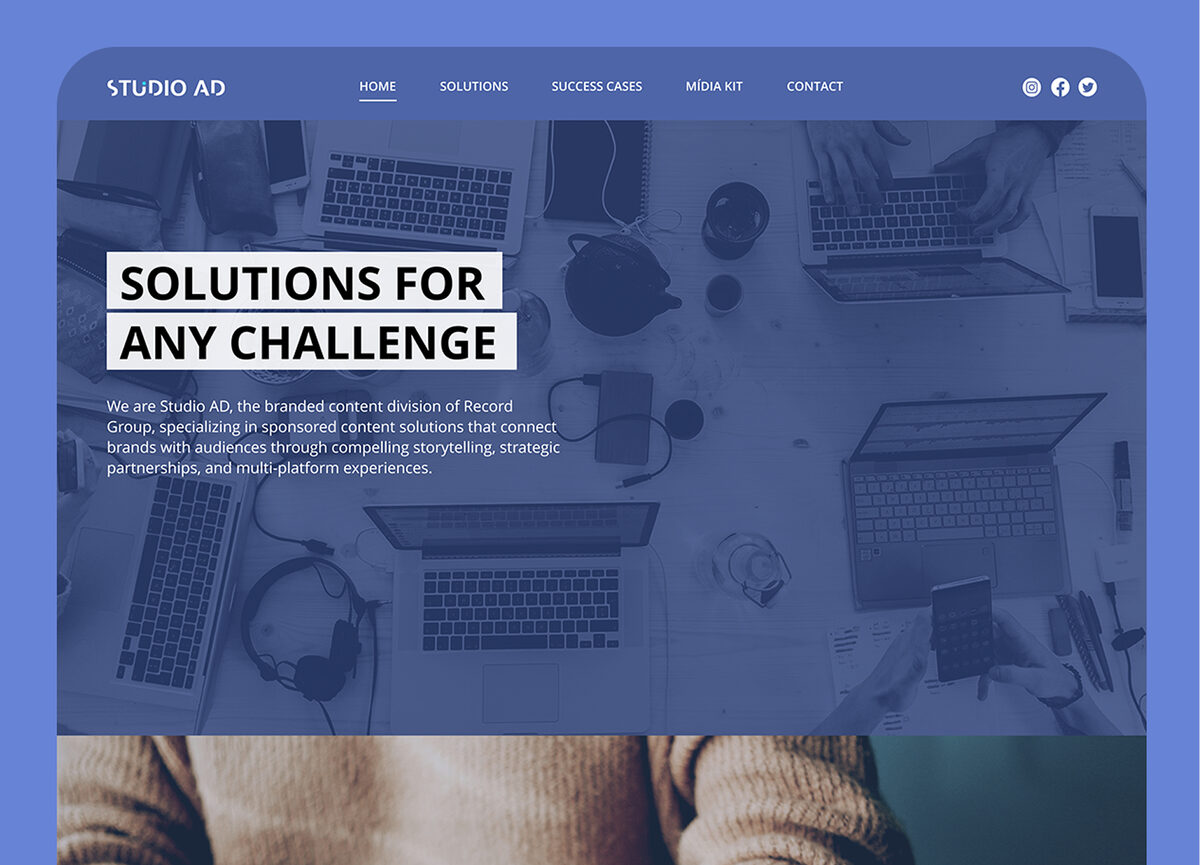 Modern visual identity for a content agency