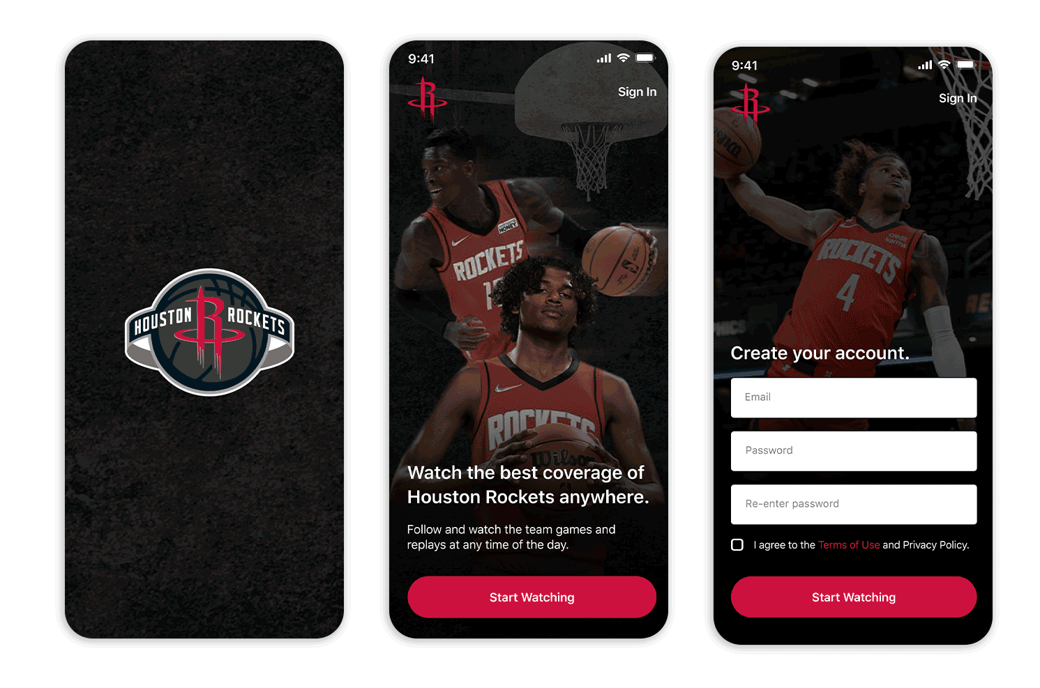 Final result screens