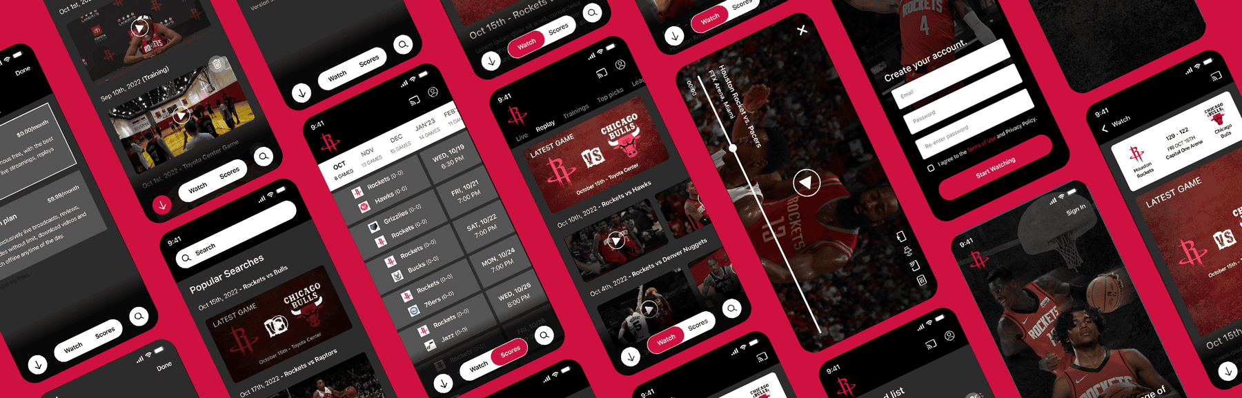 App screens
